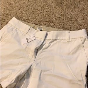 J Crew Factory 5” White Chino Shorts